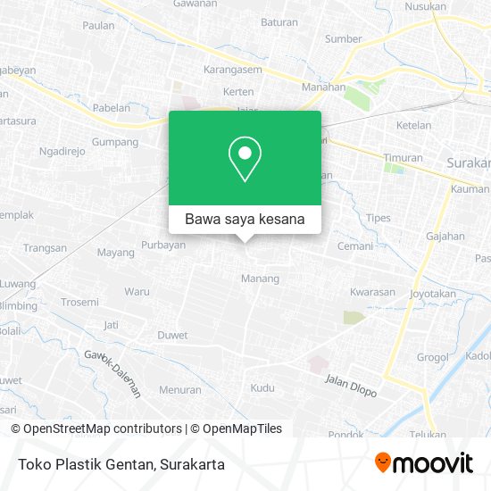 Peta Toko Plastik Gentan
