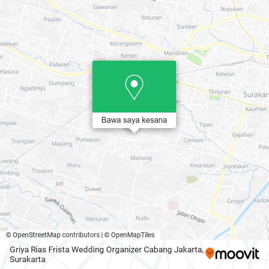 Peta Griya Rias Frista Wedding Organizer Cabang Jakarta