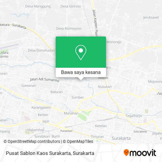 Peta Pusat Sablon Kaos Surakarta