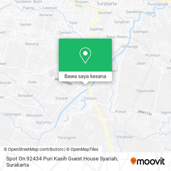 Peta Spot On 92434 Puri Kasih Guest House Syariah
