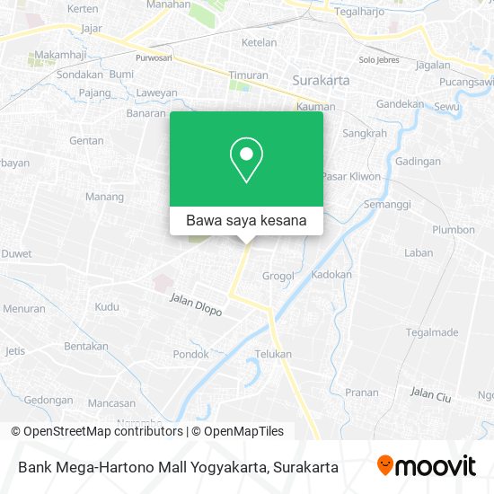 Peta Bank Mega-Hartono Mall Yogyakarta