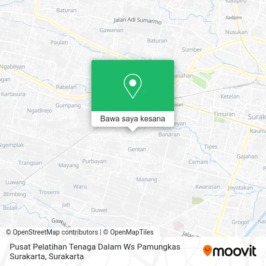 Peta Pusat Pelatihan Tenaga Dalam Ws Pamungkas Surakarta