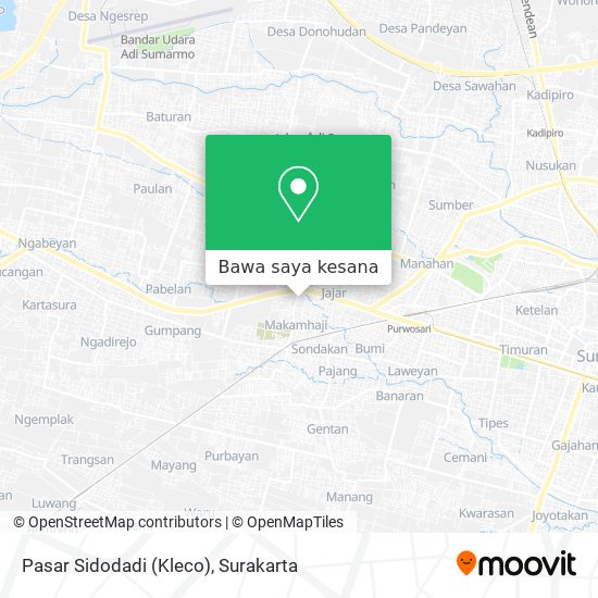 Peta Pasar Sidodadi (Kleco)