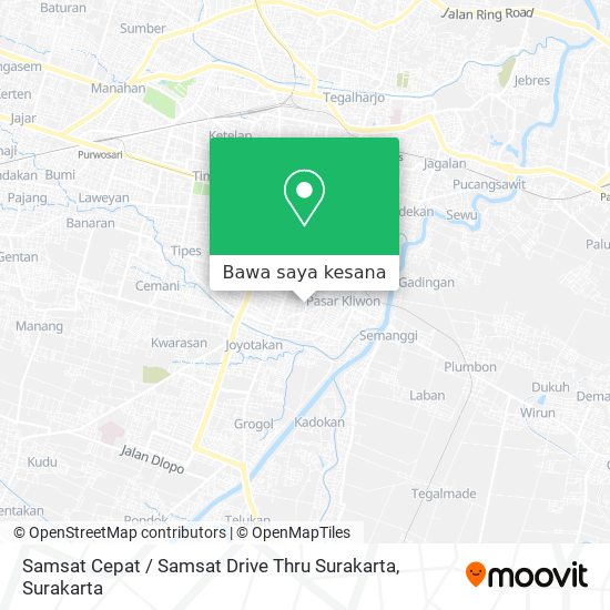 Peta Samsat Cepat / Samsat Drive Thru Surakarta