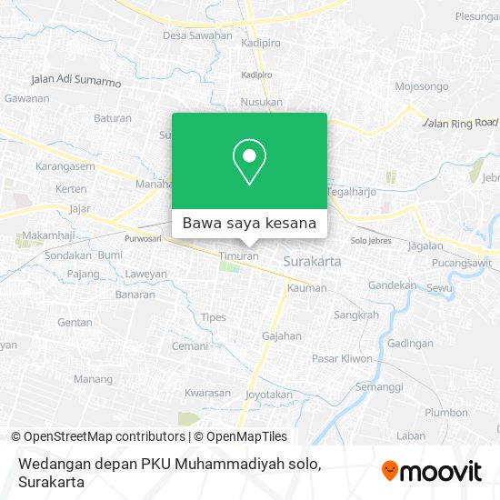 Peta Wedangan depan PKU Muhammadiyah solo