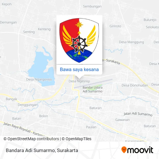 Peta Bandara Adi Sumarmo