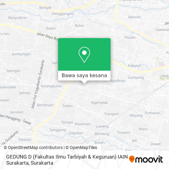 Peta GEDUNG D (Fakultas Ilmu Tarbiyah & Keguruan) IAIN Surakarta