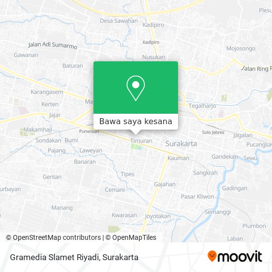 Peta Gramedia Slamet Riyadi