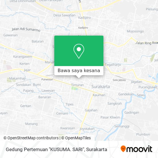 Peta Gedung Pertemuan  "KUSUMA. SARI"