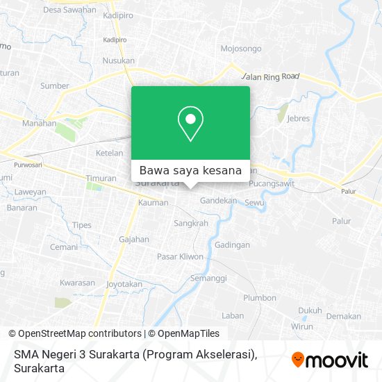 Peta SMA Negeri 3 Surakarta (Program Akselerasi)