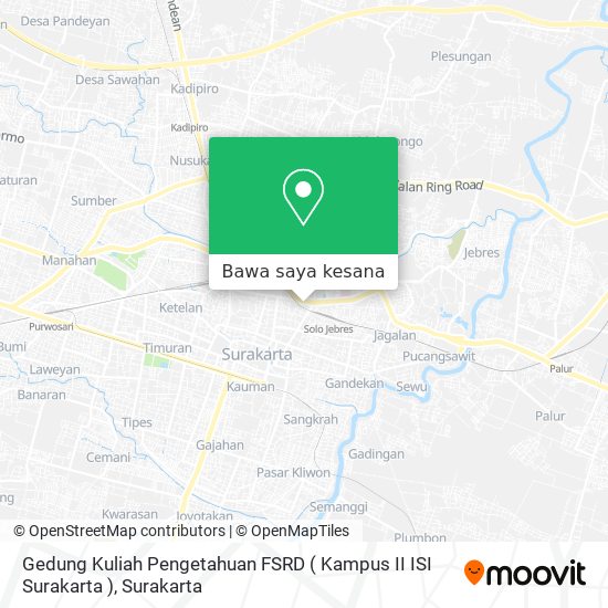 Peta Gedung Kuliah Pengetahuan FSRD ( Kampus II ISI Surakarta )