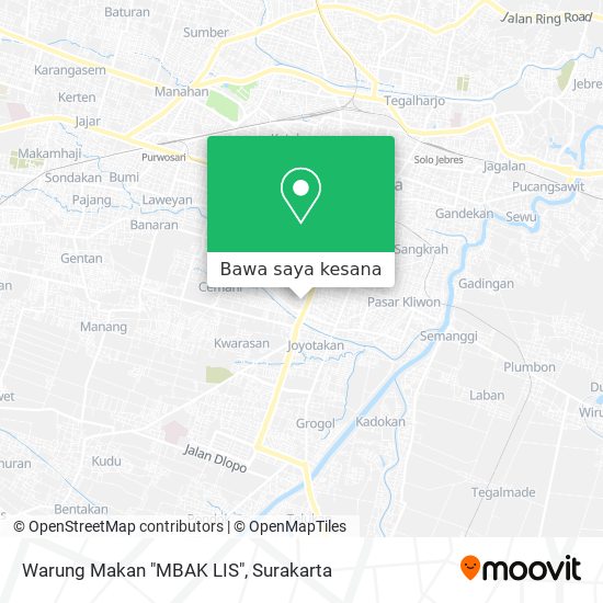 Peta Warung Makan "MBAK LIS"