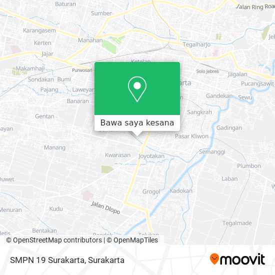 Peta SMPN 19 Surakarta
