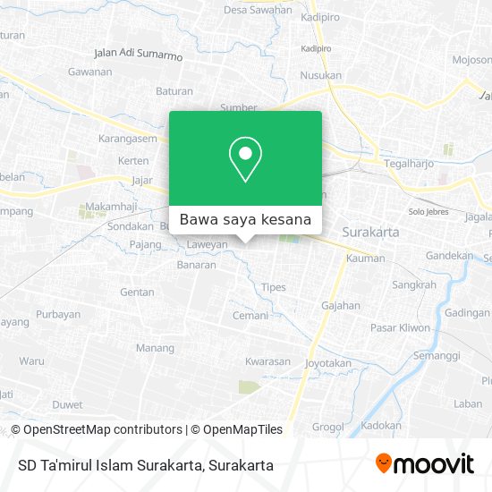 Peta SD Ta'mirul Islam Surakarta