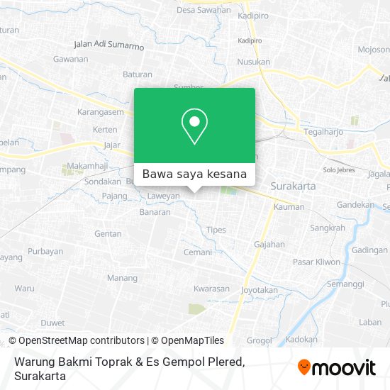 Peta Warung Bakmi Toprak & Es Gempol Plered