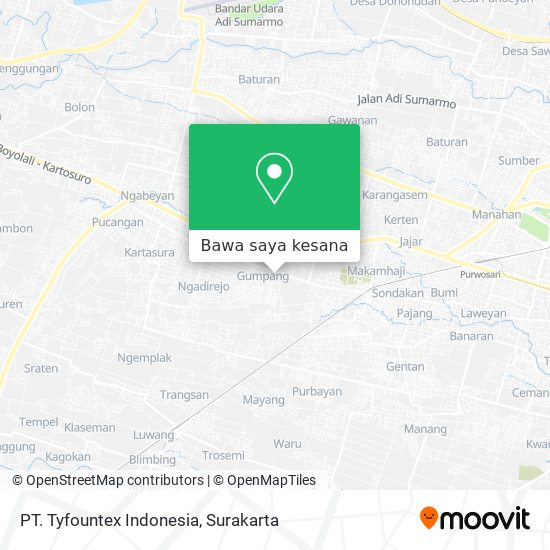 Peta PT. Tyfountex Indonesia