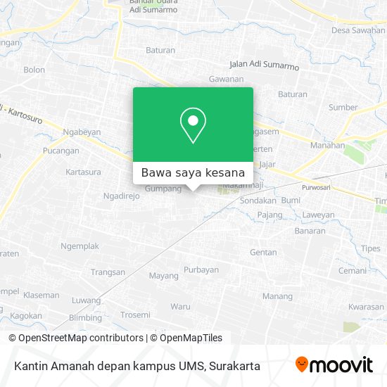 Peta Kantin Amanah depan kampus UMS