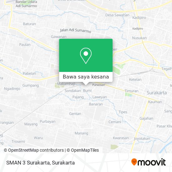 Peta SMAN 3 Surakarta
