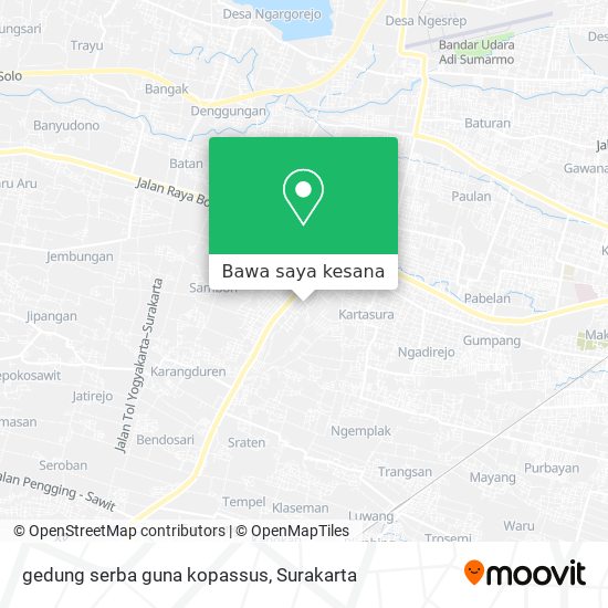 Peta gedung serba guna kopassus