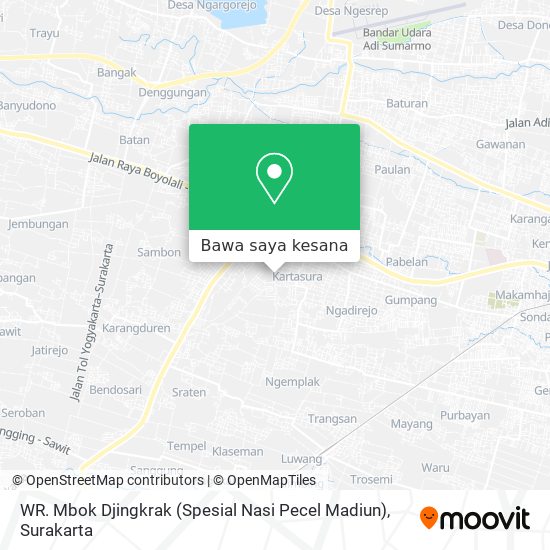 Peta WR. Mbok Djingkrak (Spesial Nasi Pecel Madiun)