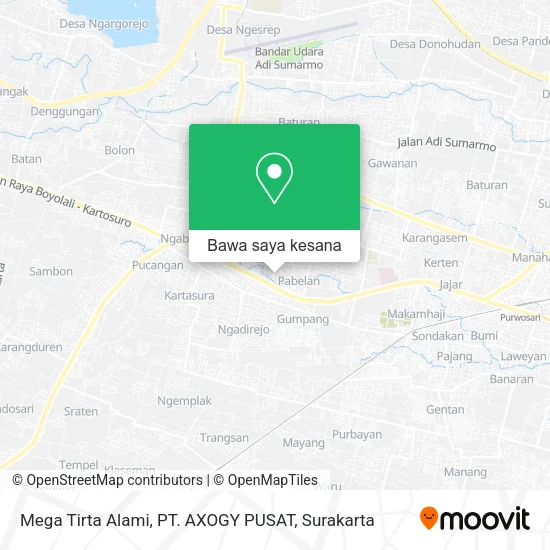 Peta Mega Tirta Alami, PT. AXOGY PUSAT