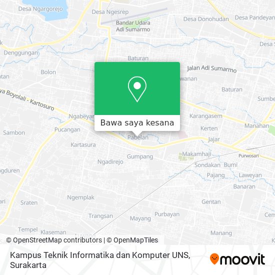 Peta Kampus Teknik Informatika dan Komputer UNS