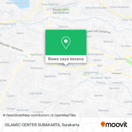 Peta ISLAMIC CENTER SURAKARTA