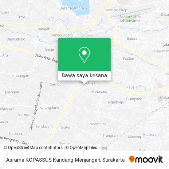 Peta Asrama KOPASSUS Kandang Menjangan