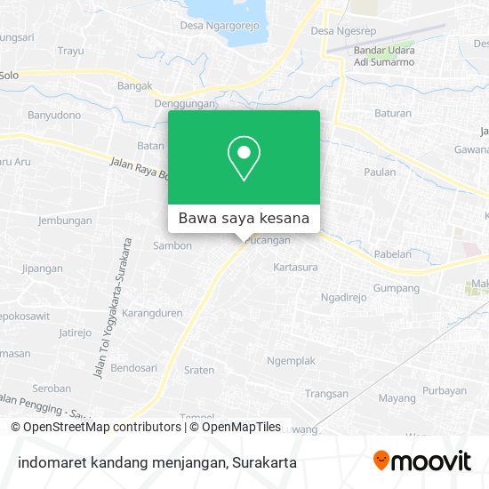 Peta indomaret kandang menjangan