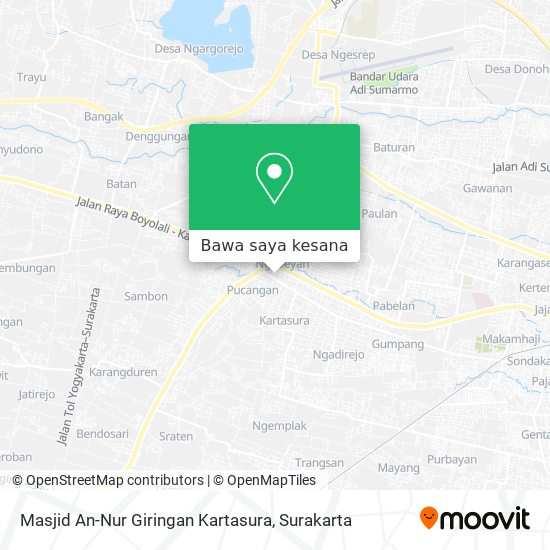 Peta Masjid An-Nur Giringan Kartasura