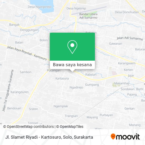 Peta Jl. Slamet Riyadi - Kartosuro, Solo
