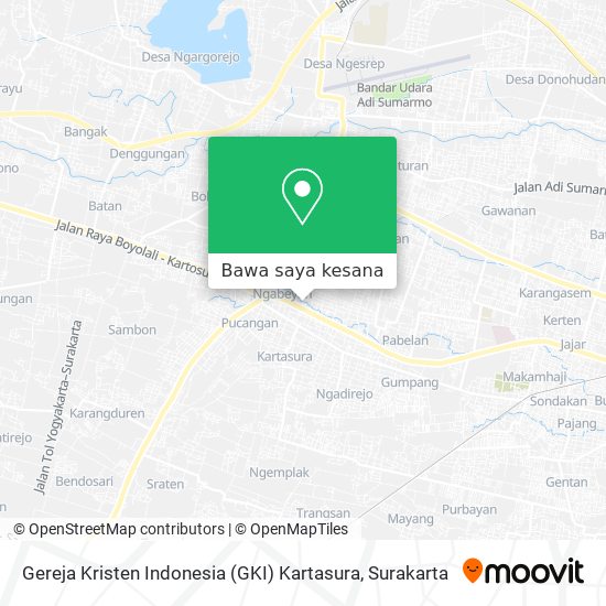 Peta Gereja Kristen Indonesia (GKI) Kartasura