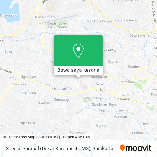 Peta Spesial Sambal (Dekat Kampus 4 UMS)