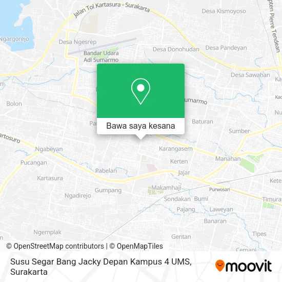 Peta Susu Segar Bang Jacky Depan Kampus 4 UMS