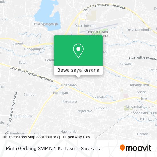 Peta Pintu Gerbang SMP N 1 Kartasura