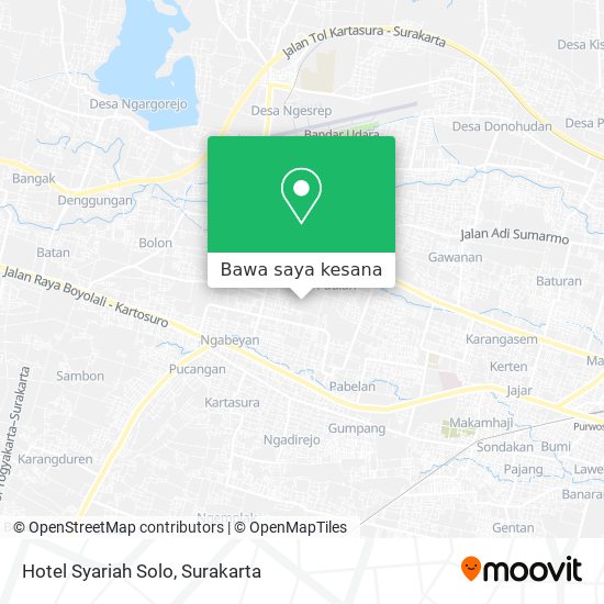Peta Hotel Syariah Solo