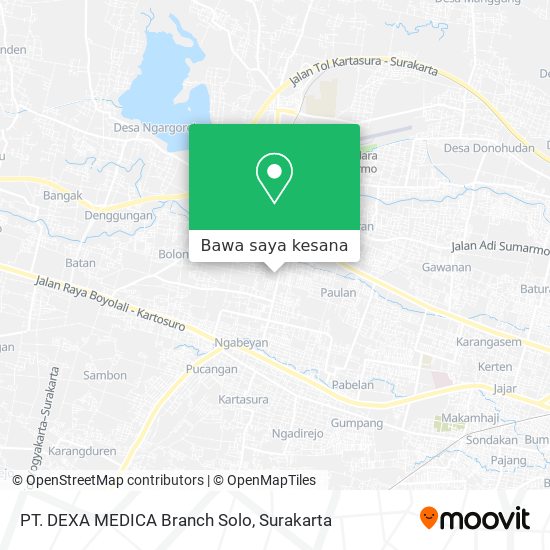 Peta PT. DEXA MEDICA Branch Solo