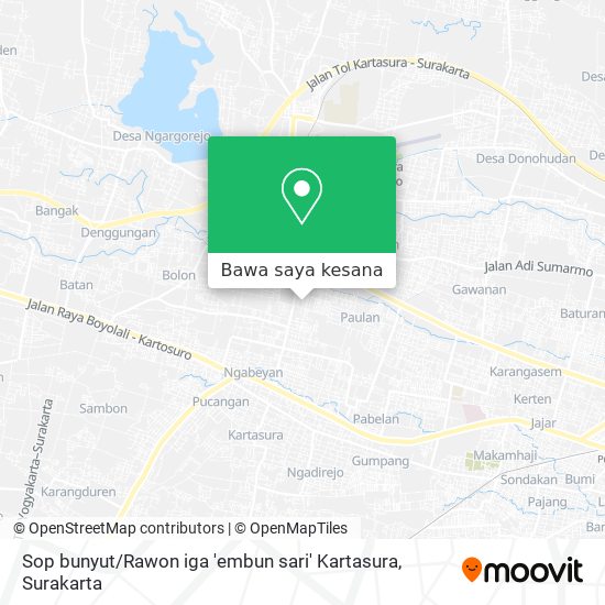 Peta Sop bunyut / Rawon iga 'embun sari' Kartasura
