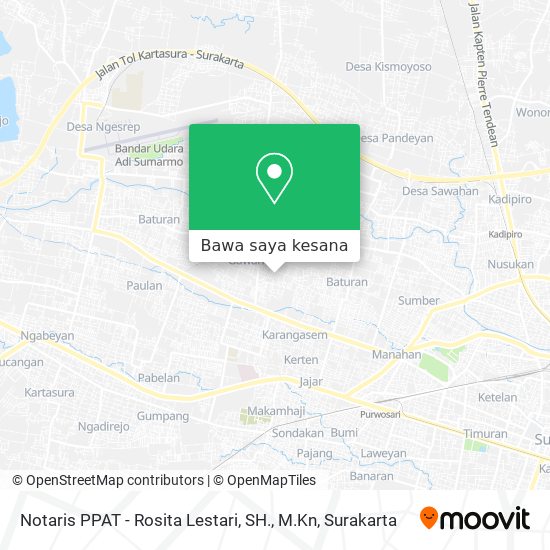 Peta Notaris PPAT - Rosita Lestari, SH., M.Kn