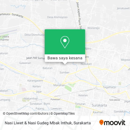 Peta Nasi Liwet & Nasi Gudeg Mbak Inthuk