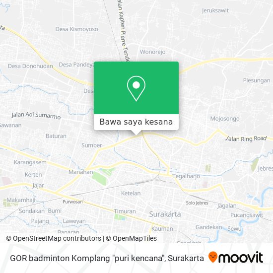 Peta GOR badminton Komplang "puri kencana"