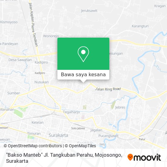 Peta "Bakso Manteb"
Jl. Tangkuban Perahu, Mojosongo
