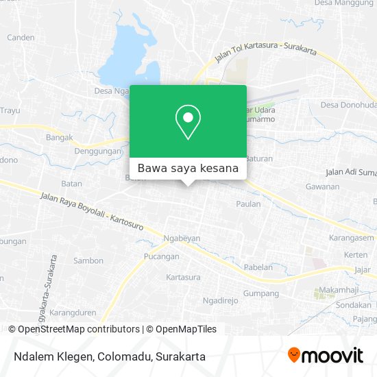 Peta Ndalem Klegen, Colomadu