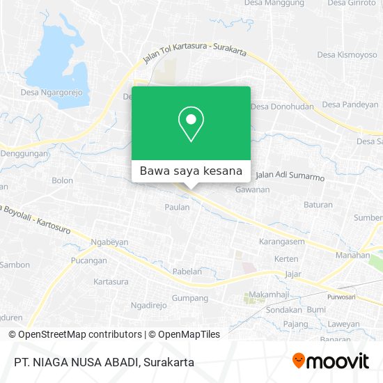 Peta PT. NIAGA NUSA ABADI