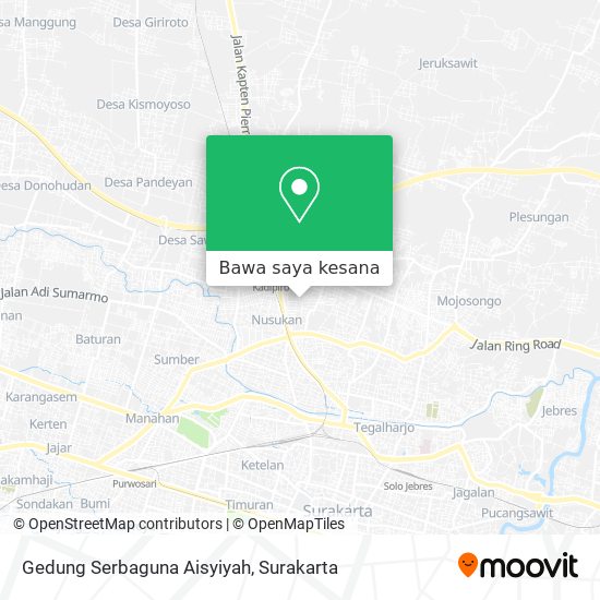 Peta Gedung Serbaguna Aisyiyah