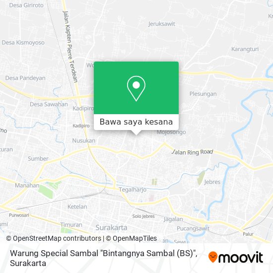 Peta Warung Special Sambal "Bintangnya Sambal (BS)"