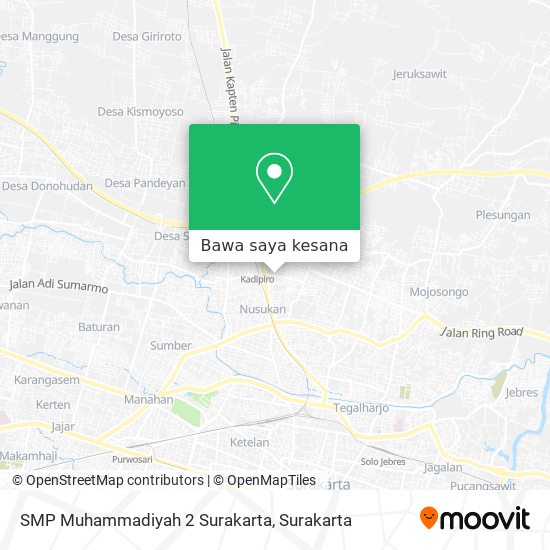 Peta SMP Muhammadiyah 2 Surakarta