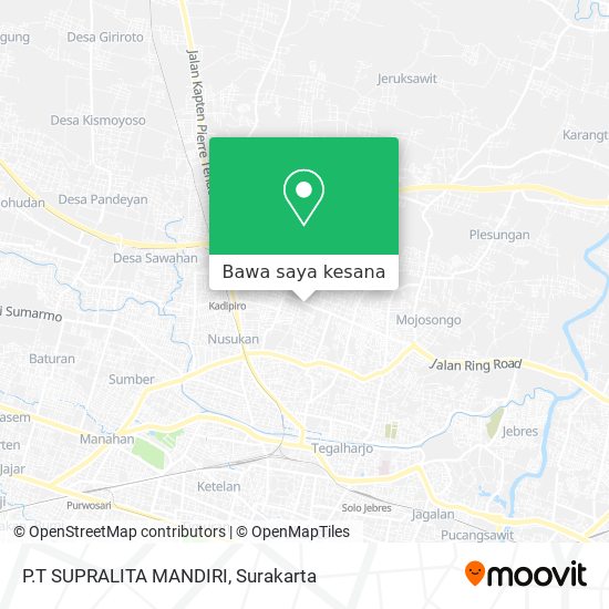 Peta P.T SUPRALITA MANDIRI