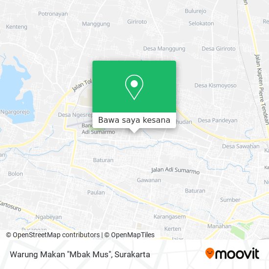 Peta Warung Makan "Mbak Mus"