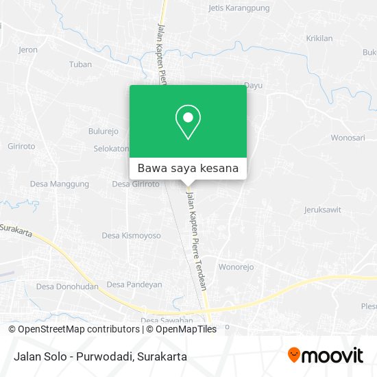 Peta Jalan Solo - Purwodadi